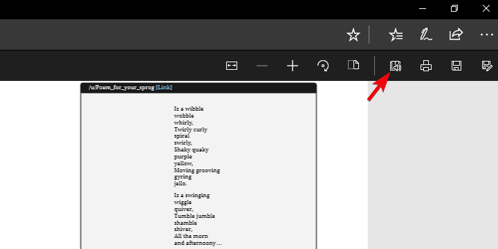 Чтение вслух в Microsoft Edge
