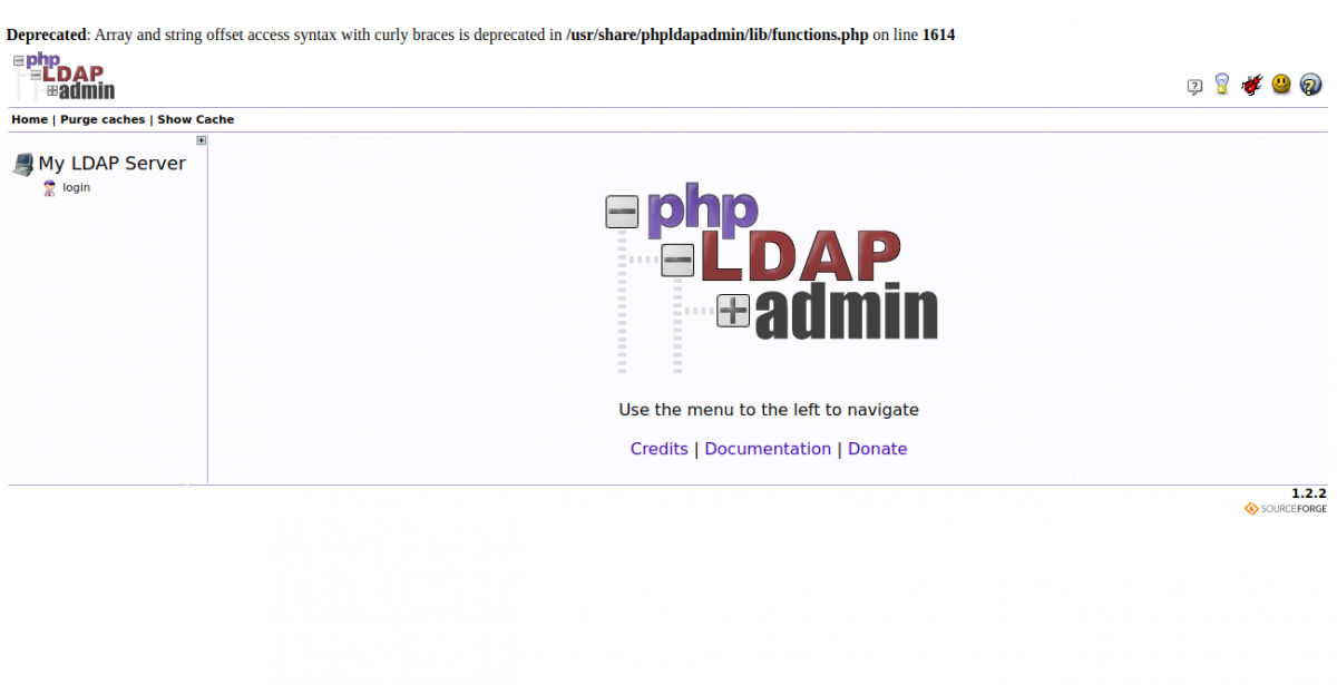Экран phpLDAPadmin