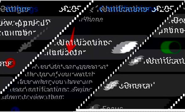 Индикатор уведомлений на Apple Watch