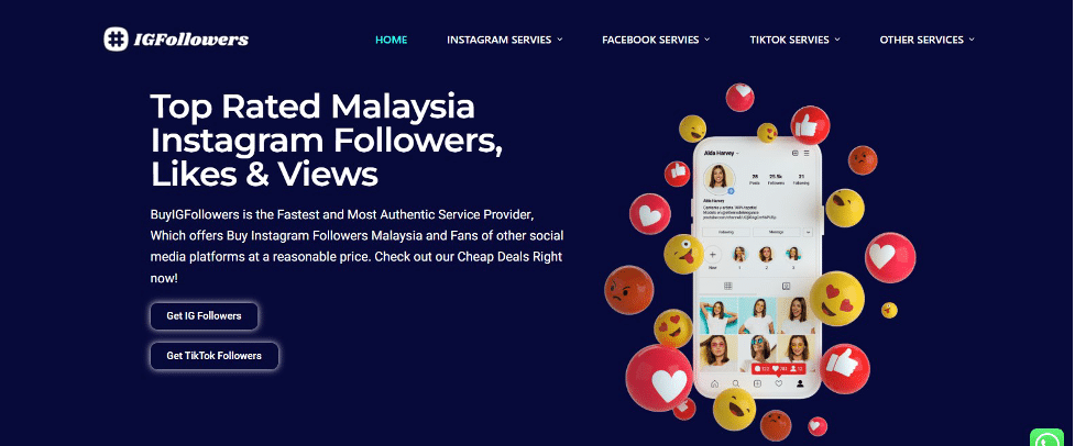 Логотип и интерфейс BuyIGFollowersMalaysia — безопасная платёжная страница