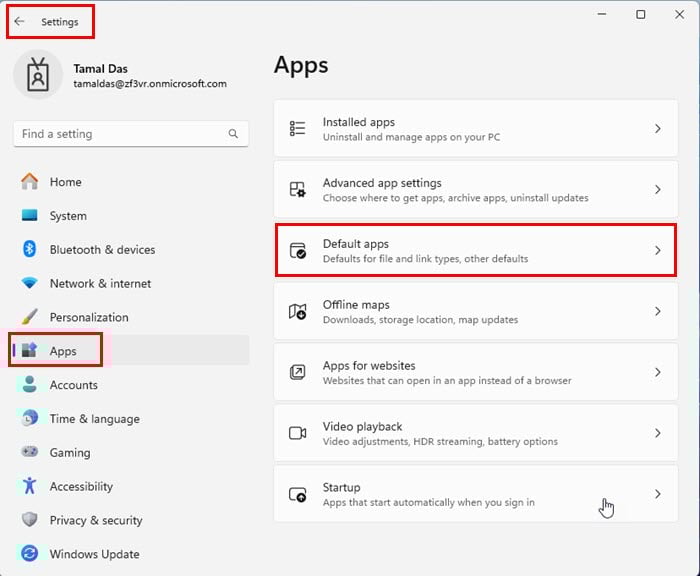 Приложения по умолчанию