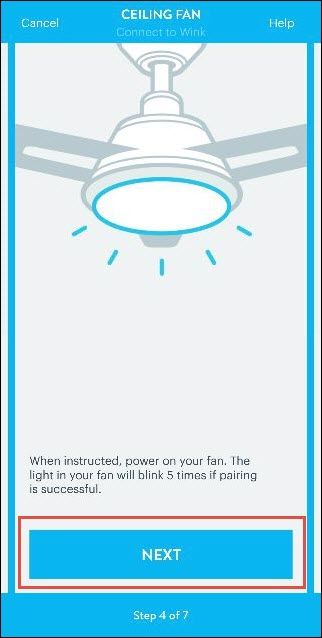 Экран с напоминанием оставить вентилятор выключенным