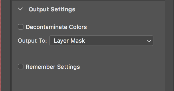 Панель Output Settings с настройками вывода и Decontaminate Colors
