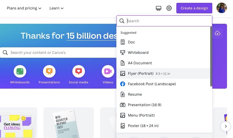 Создать флаер, выбор шаблона формата A4