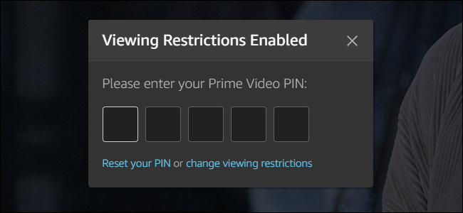 Родительский контроль Prime Video: настройка PIN