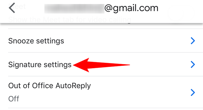 Откройте «Параметры подписи».