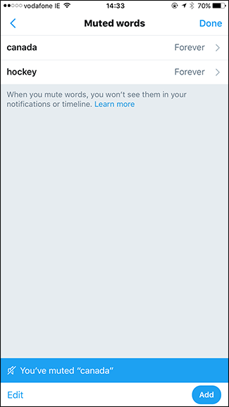 Кнопка 'Save' для подтверждения настроек заглушения