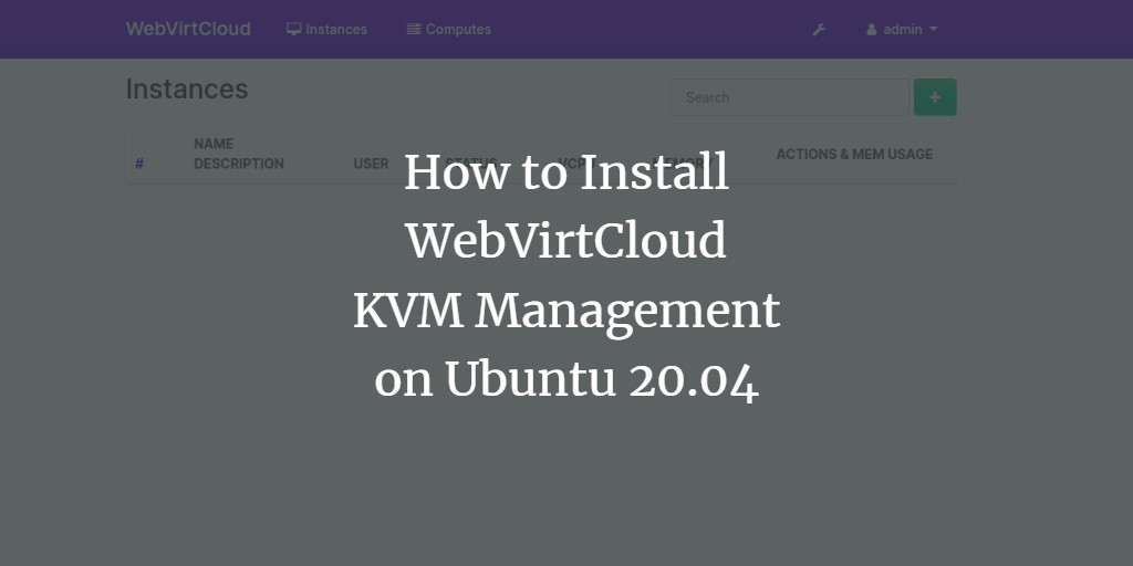 WebVirtCloud на Ubuntu 20.04 — установка