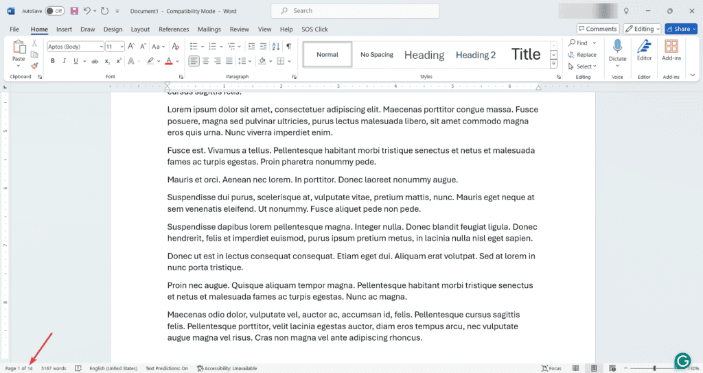 Результат применения формулы =lorem(10,3) — множественные параграфы Lorem Ipsum