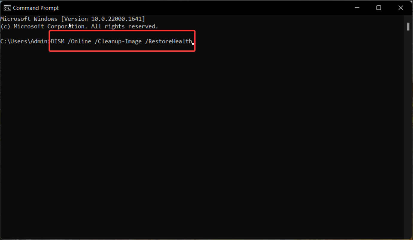 Выполнение команд DISM для проверки и восстановления образа