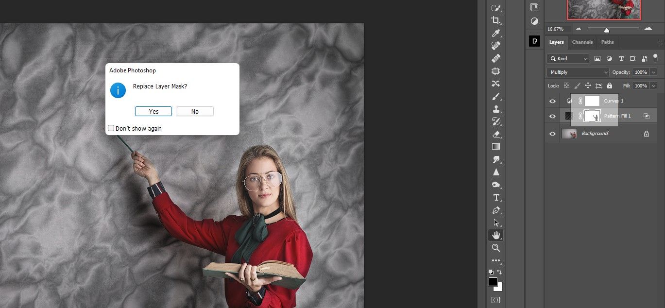 перетаскивание маски на Curves