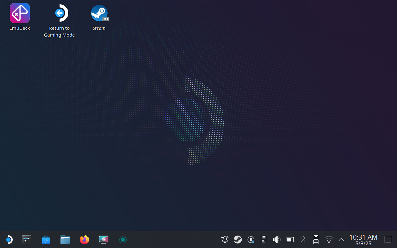 The SteamOS desktop.