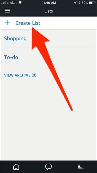 Экран создания списка, поле ввода имени списка