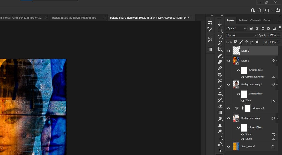 Создание пустого слоя