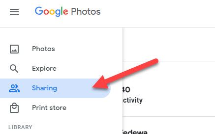 Откройте раздел Общий доступ