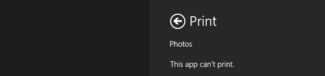 Сообщение 'Это приложение не может печатать' в Windows 8