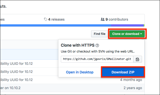 Кнопка Download ZIP на GitHub