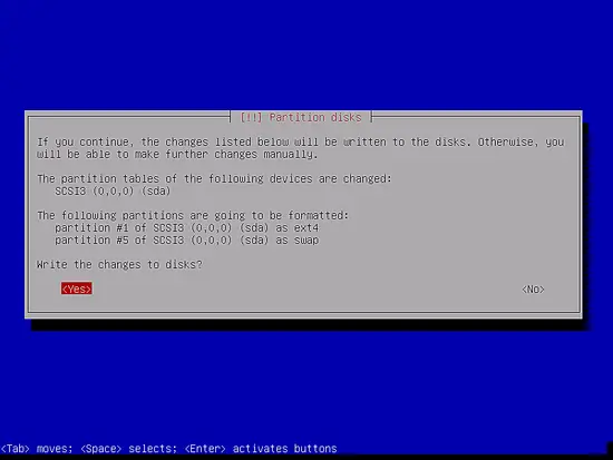Подтвердите запись разделов на диск