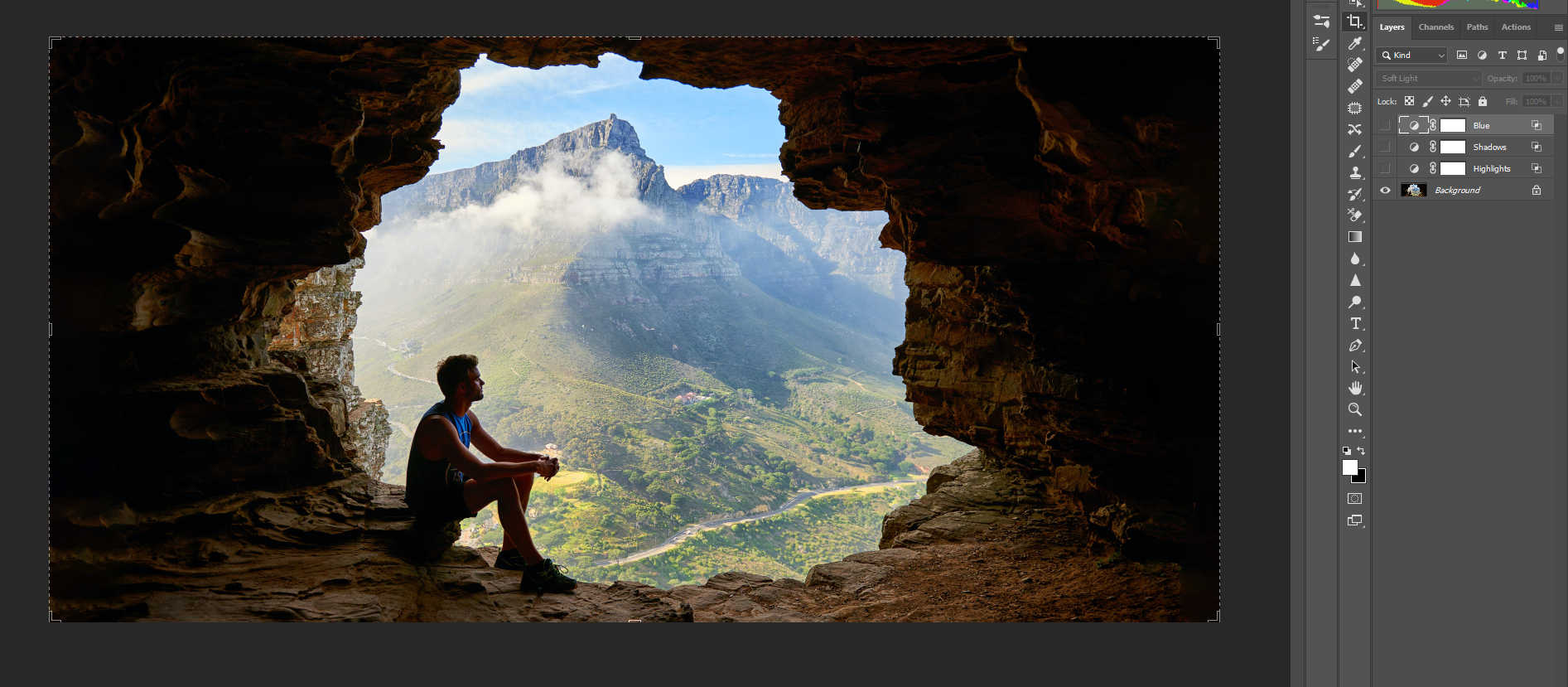 Пейзаж до коррекции