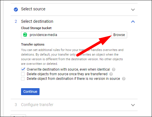  Create new bucket with permissions and settings that you would like to use.