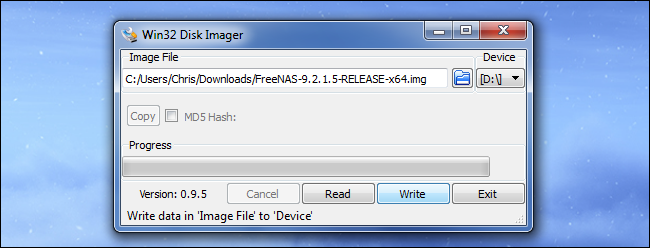 Запись IMG файла на USB или SD на Windows с помощью Win32 Disk Imager
