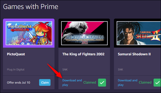 Ссылка «Download and play» в Twitch