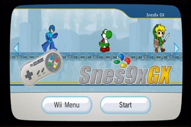 Канал Snes9x GX на главном экране Wii
