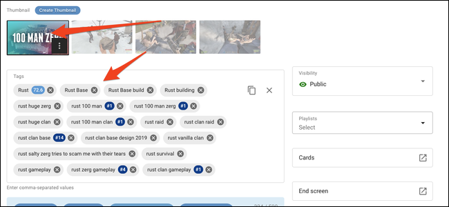 Редактор метаданных и опций видео