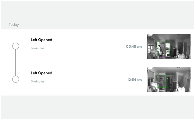 Notification videos from the Wyze app