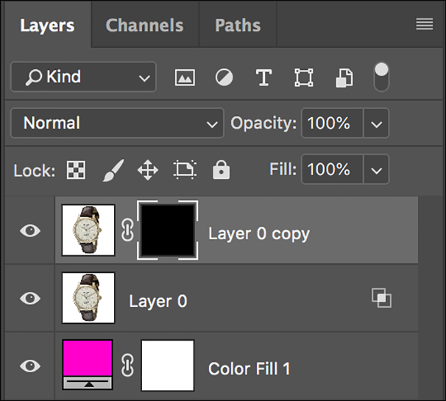 Добавлена чёрная маска слоя