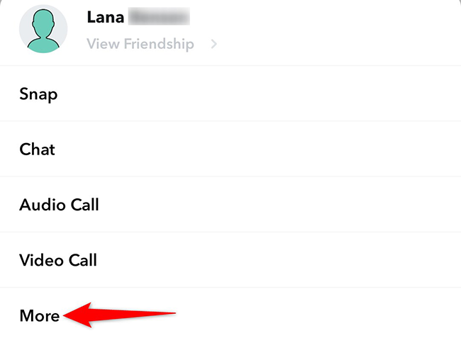 Выберите «Ещё» в меню пользователя