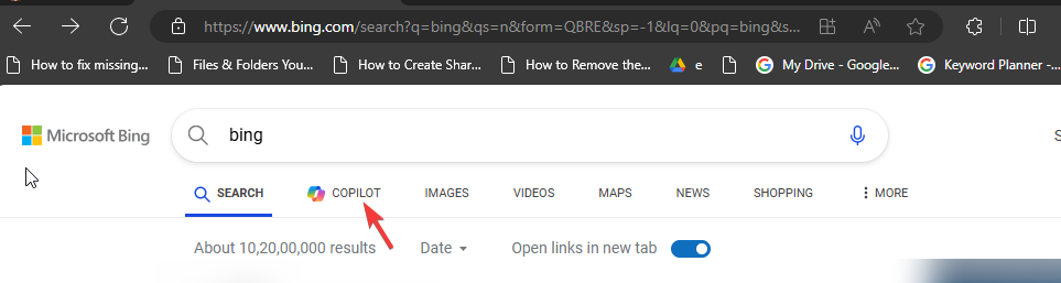 Вкладка Copilot в Microsoft Edge