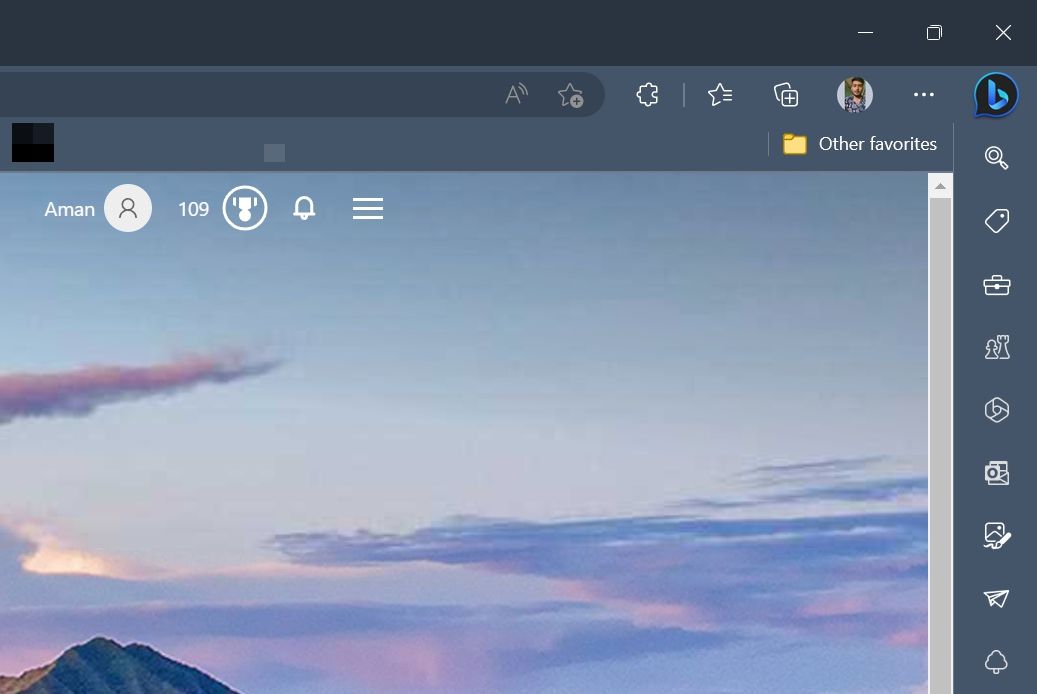 Edge copilot в правой боковой панели браузера