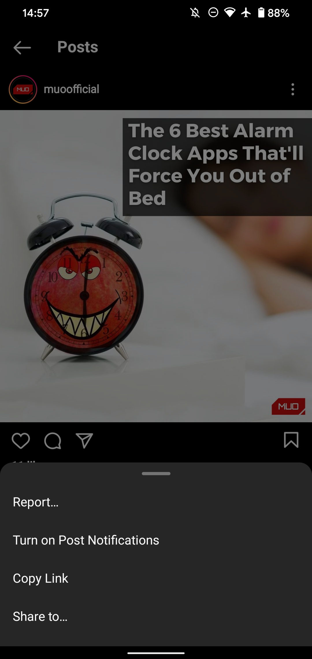 Instagram Android Copy Link