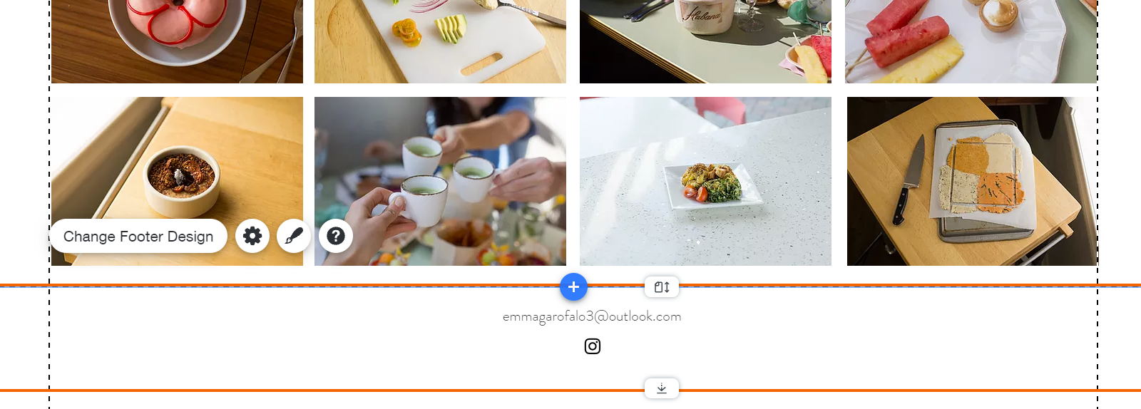 Изменение футера в Wix
