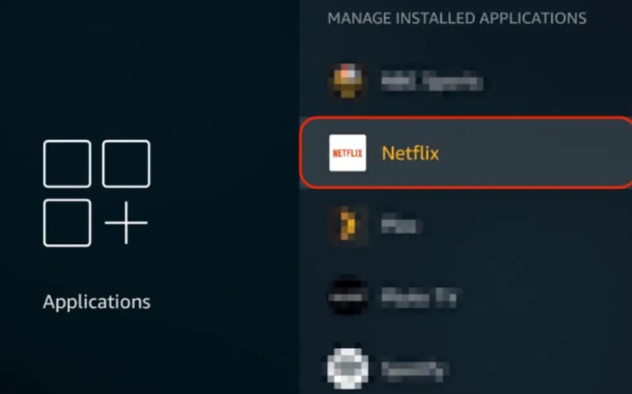 Экран очистки данных приложения Netflix