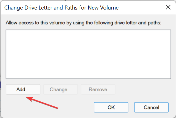 Добавление буквы диска