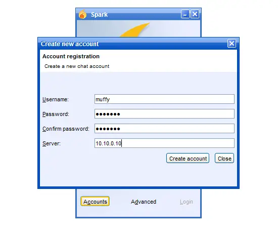 Configuración de cuenta de usuario en Spark