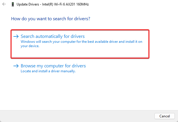 Обновление драйвера сетевого адаптера через Windows