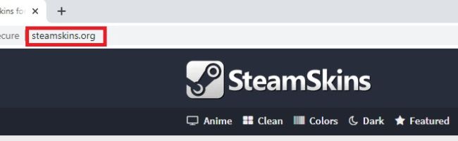 Сайт Steam Skins со списком тем