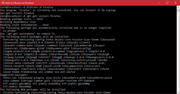 Окно включения компонентов Windows с отмеченной подсистемой Linux