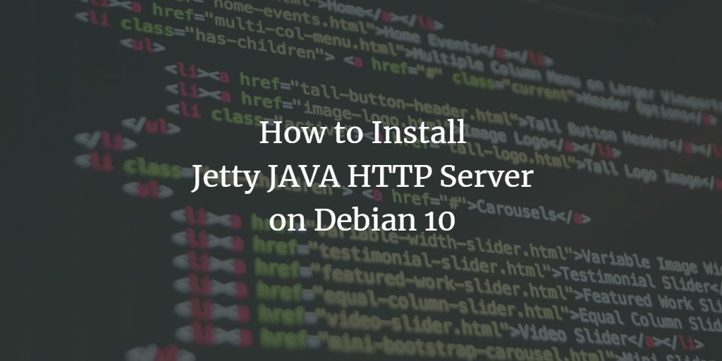 Как установить Jetty на Debian 10