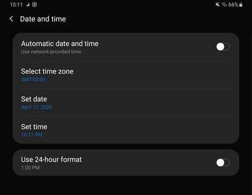 Настройки даты и времени на Android — включите автоматическую установку времени и часового пояса