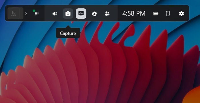 Захват скриншота через панель Capture в Game Bar
