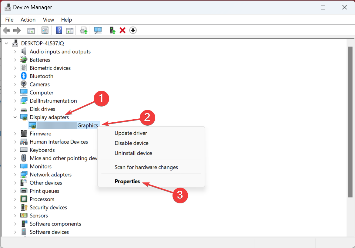 Свойства устройства NVIDIA