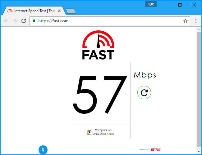 Тест скорости интернет‑соединения на экране смартфона