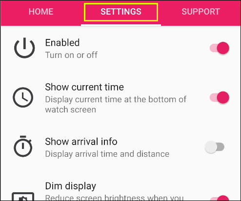 Настройки Awesome Navigator на телефоне
