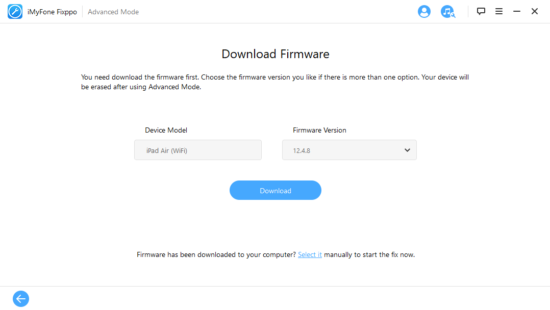 Восстановление iOS‑устройства с помощью iMyFone Fixppo