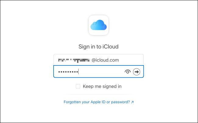 Экран двухфакторной аутентификации для входа в iCloud Mail