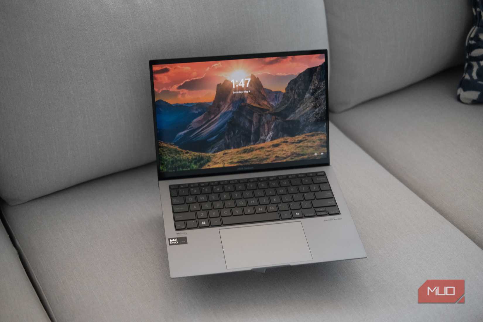 ASUS Zenbook S 13 OLED screen turned on